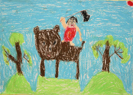 金太郎絵画展応募作品1年生