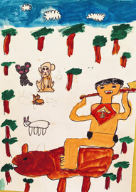 金太郎絵画展応募作品3年生